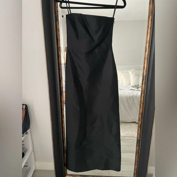 Ann Taylor Classic Black Strapless Gown, - Picture 2 of 5